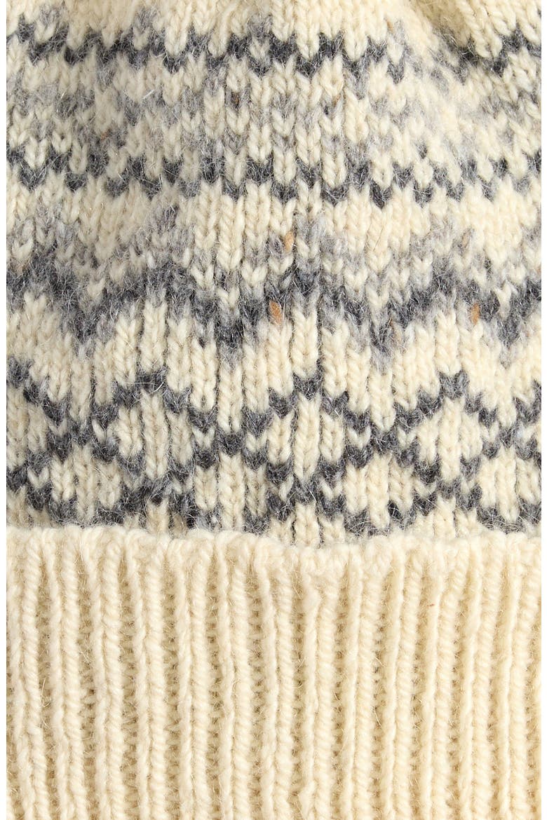 Fair Isle Float Jacquard Wool & Mohair Beanie, Alternate, color, WHITE
