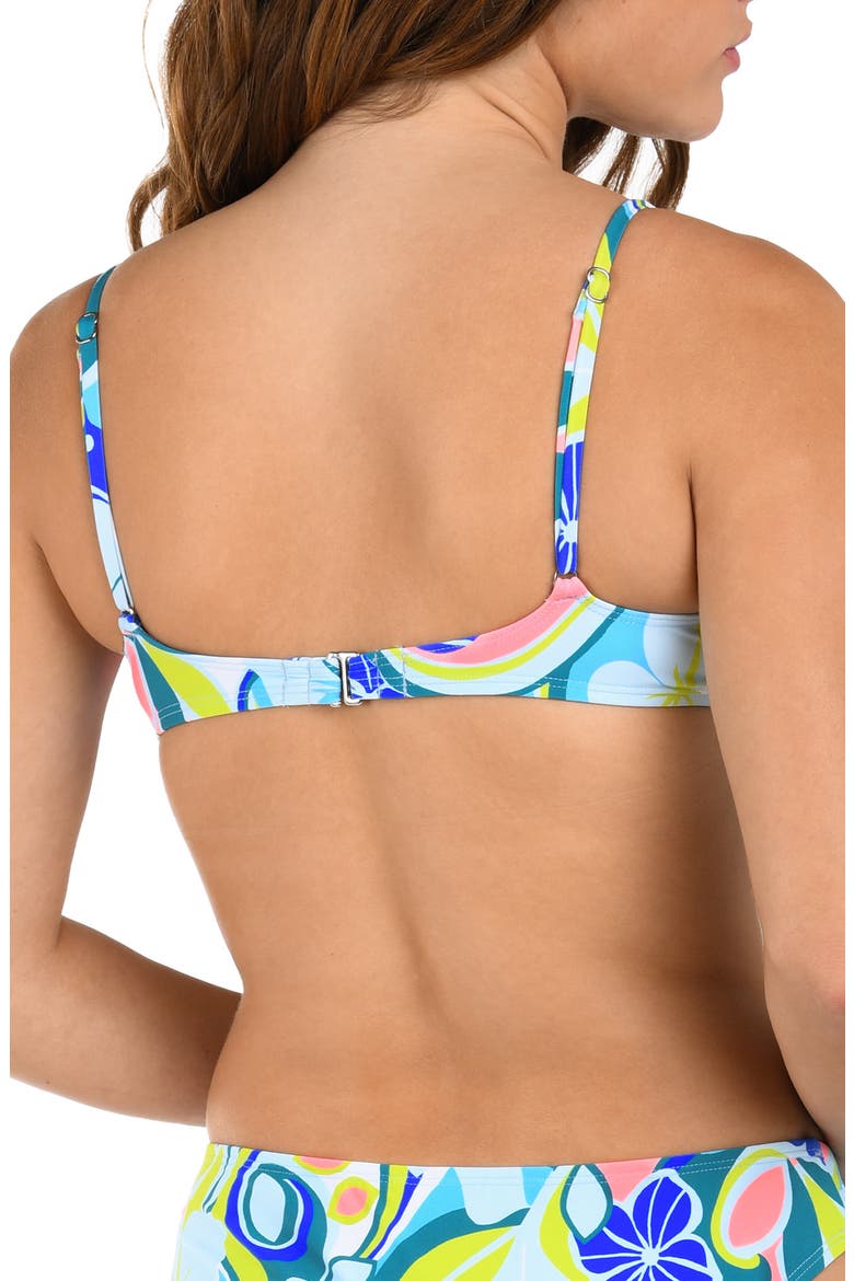 Hibiscus Underwire Bikini Top, Alternate, color, BLUE/ GREEN MULTI