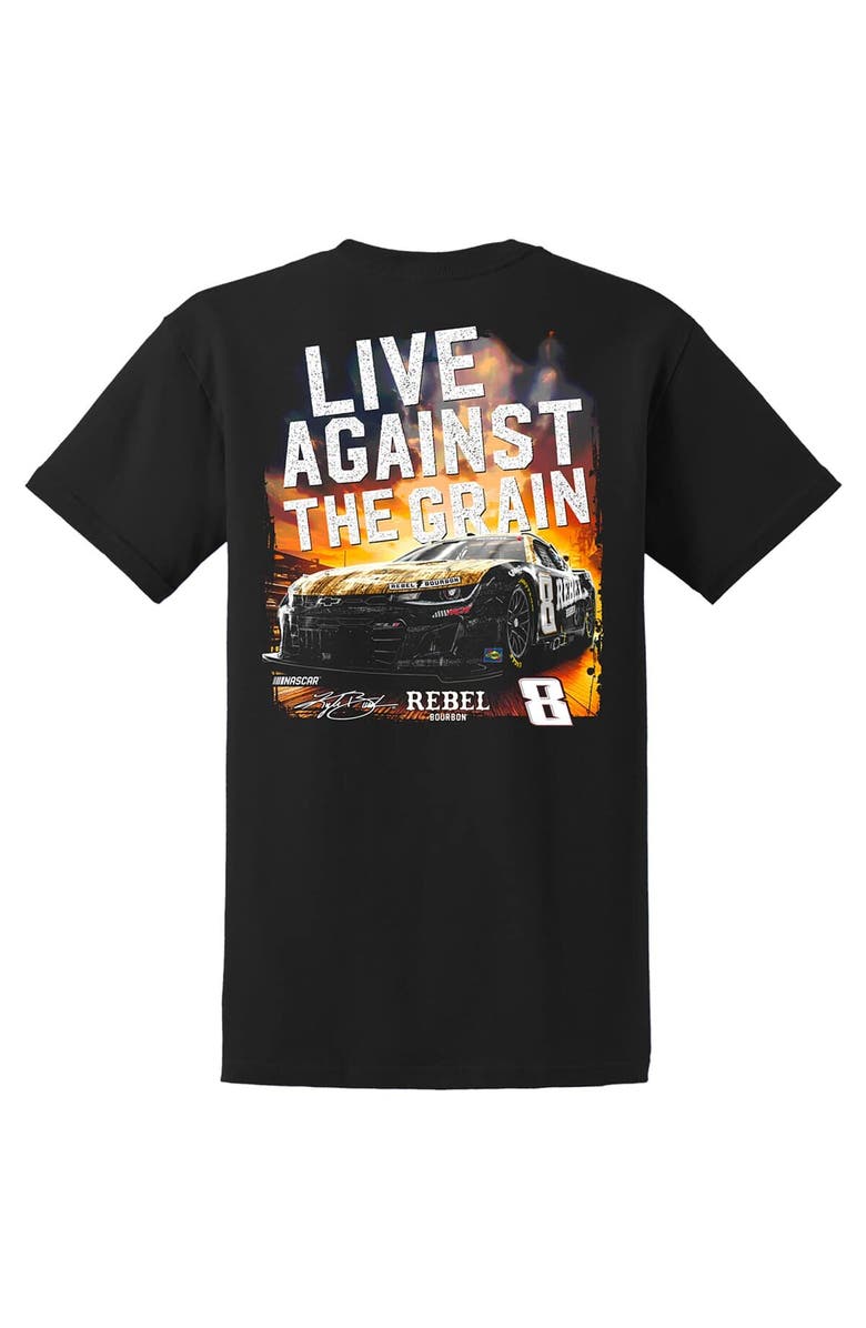 NASCAR Men's Richard Childress Racing Team Collection Black Kyle Busch #8 Rebel Live Against The Grain T-Shirt, Alternate, color, Black