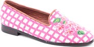 ByPaige Needlepoint Checkered Hydrangea Flat