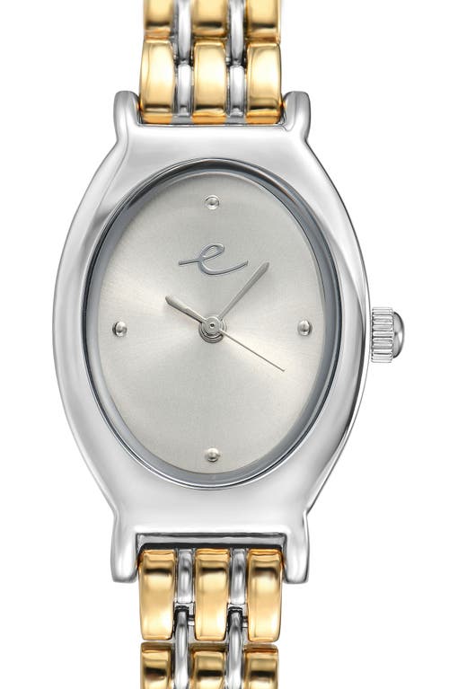 Ettika Classic Oval Dial Two-tone Bracelet Watch In Multi