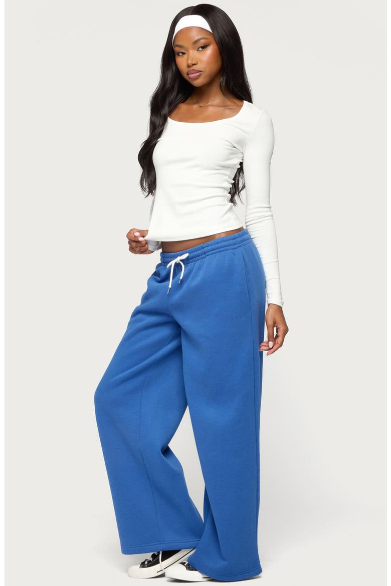 Kamari Low Rise Wide Leg Sweatpants, Alternate, color, BLUE