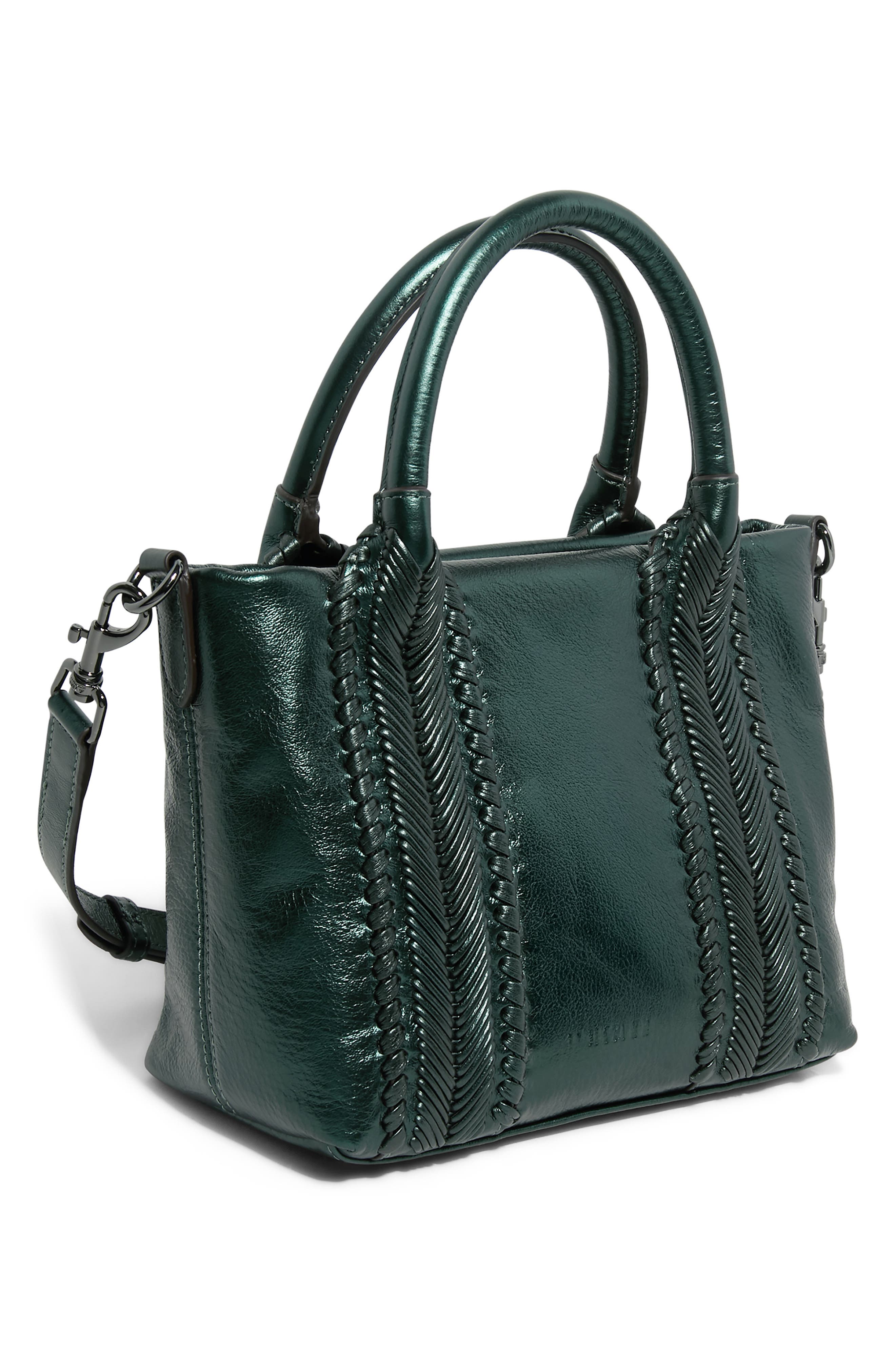 AIMEE All For Love Novelty French Leather Tote, Alternate, color, Metallic Forest