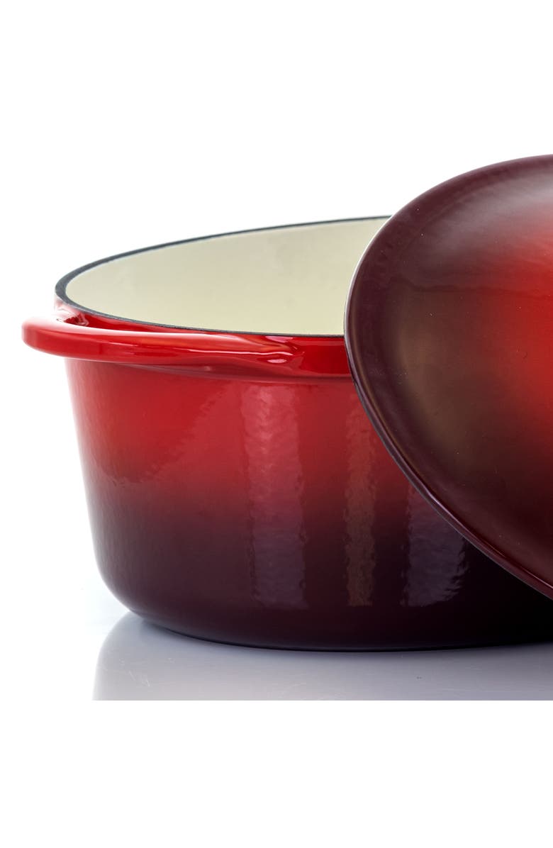 Megachef 7 Quarts Oval Enameled Cast Iron Casserole, Alternate, color,