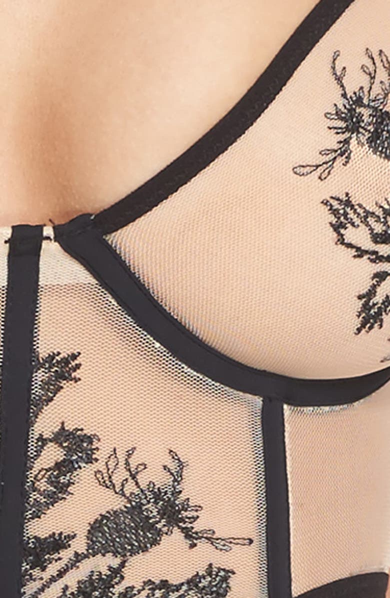 Thistle & Spire Thistle and Spire Verona Embroidered Longline Bralette, Alternate, color,