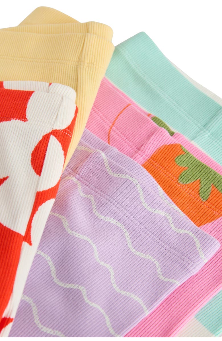 NEXT Kids' Rib Assorted 5-Pack Stretch Cotton Cycling Shorts, Alternate, color, Pink