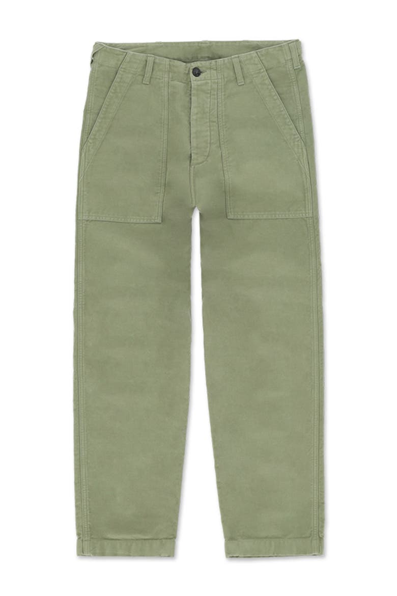 Newfatigue Moleskin Fatigue Trousers, Main, color, Dark Green