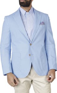 TailorByrd Solid Notch Lapel Linen Blend Sport Coat