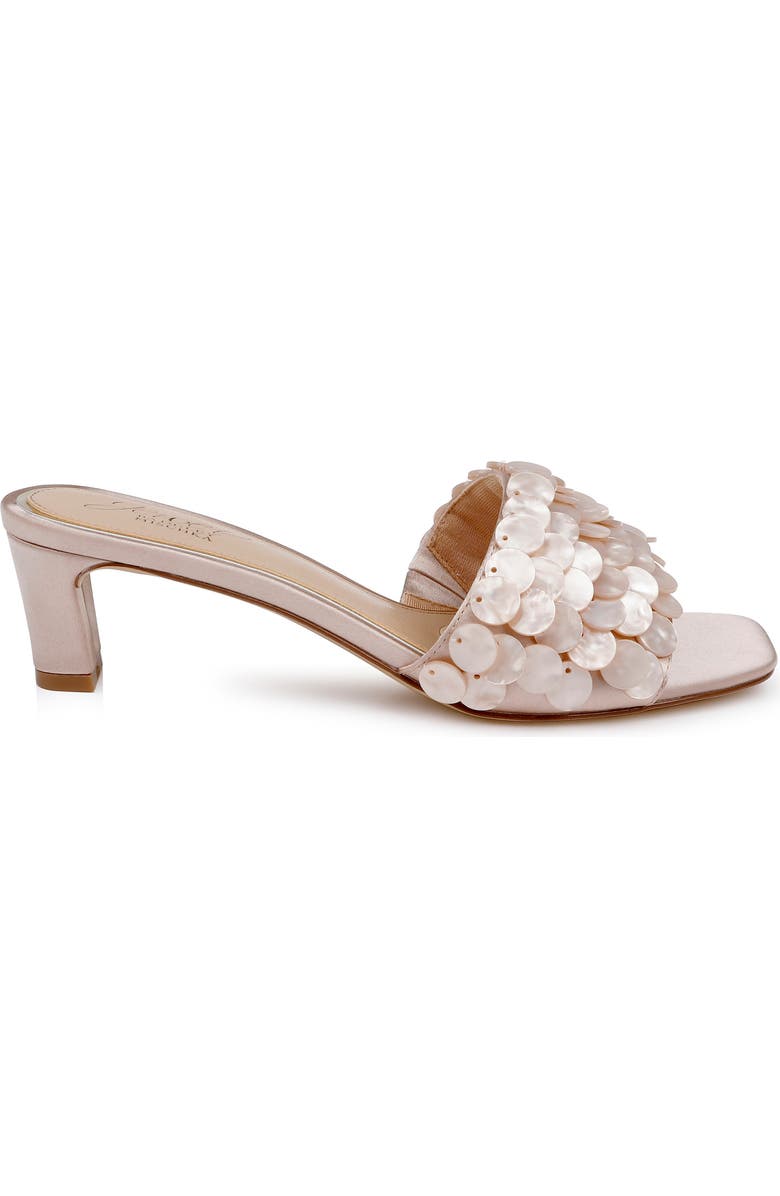 Jewel Badgley Mischka Pacific Block Heel Sandal, Alternate, color, Dark Nude Satin