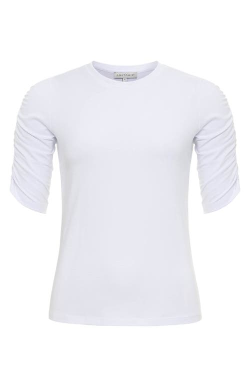 Anatomie Sophia Tshirt With Ruched Elbow Sleeves