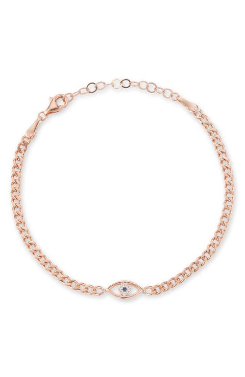 Cubic Zirconia Evil Eye Bracelet