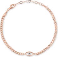 GLAZE JEWELRY Cubic Zirconia Evil Eye Bracelet