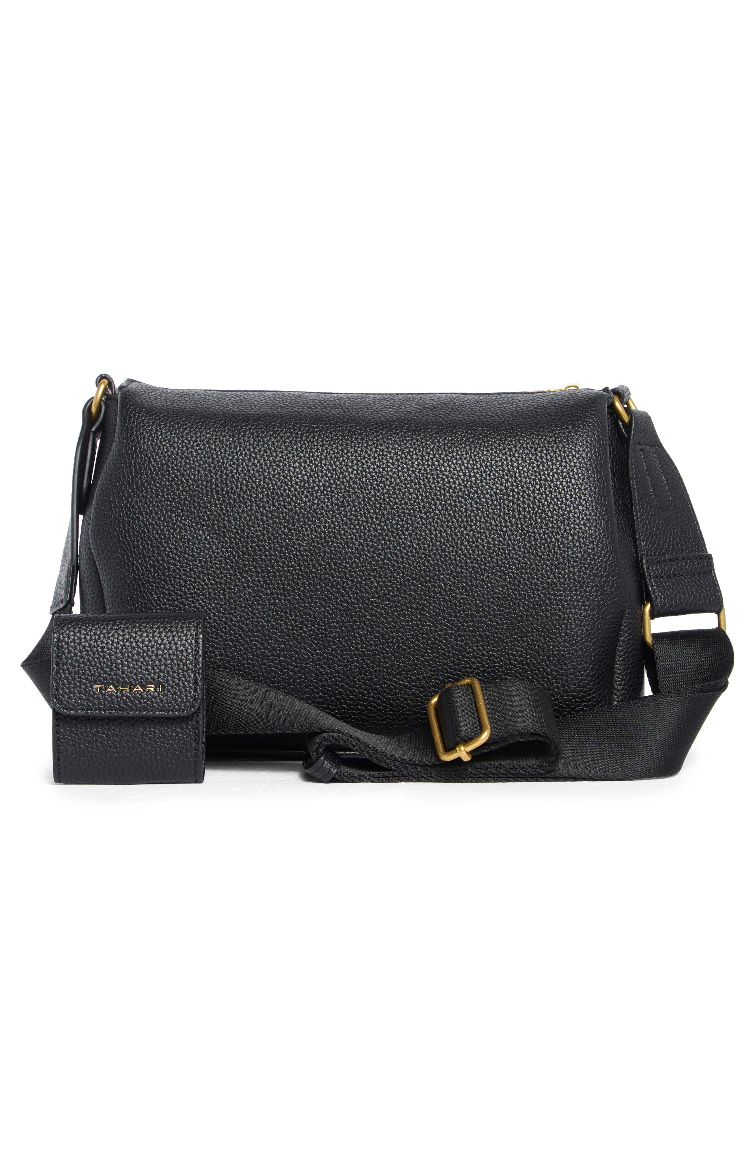 Tahari Ainslee Crossbody Bag, Alternate, color, Black