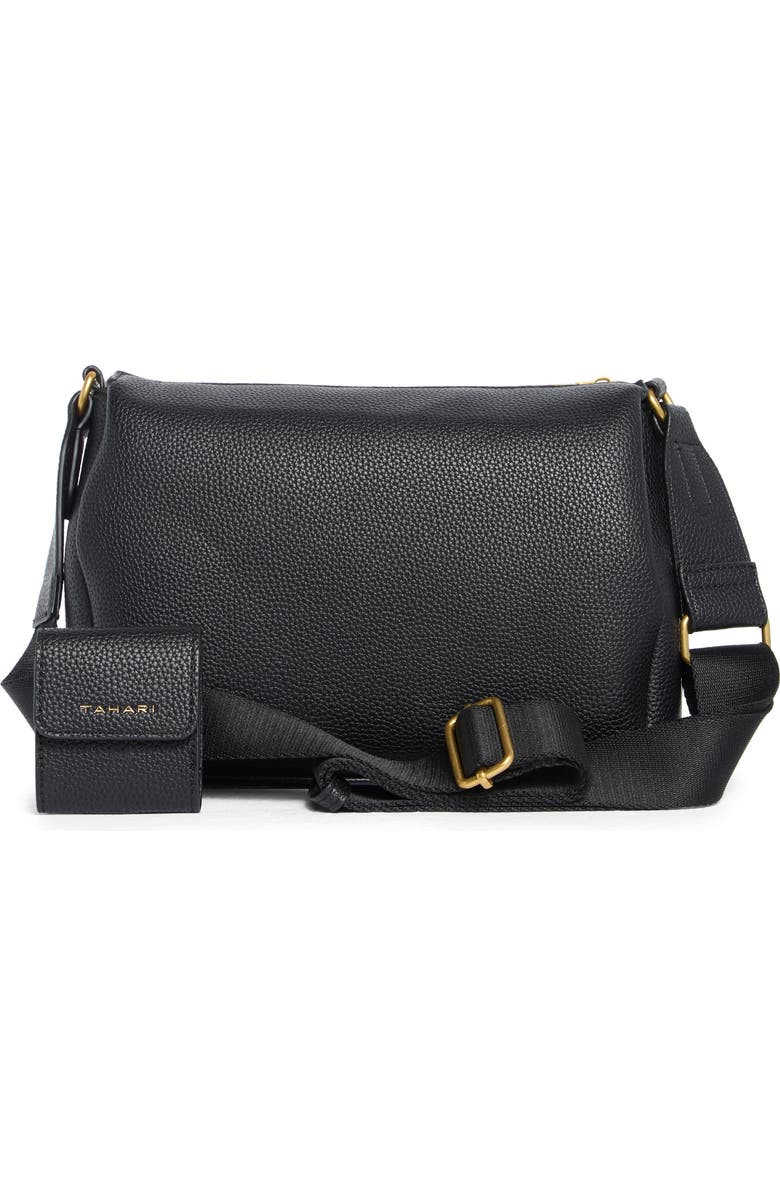 Tahari Ainslee Crossbody Bag, Alternate, color, Black