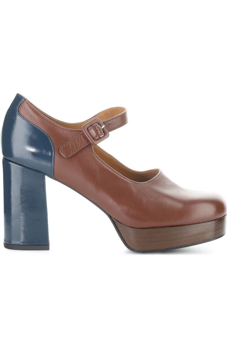 Fly London Eril Platform Pump, Alternate, color, Cognac/ Navy