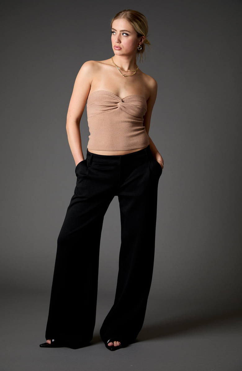 BLUE REVIVAL Taylor Wide Leg Trouser, Alternate, color, Black