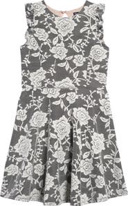 Ava & Yelly Bonded Lace Skater Dress