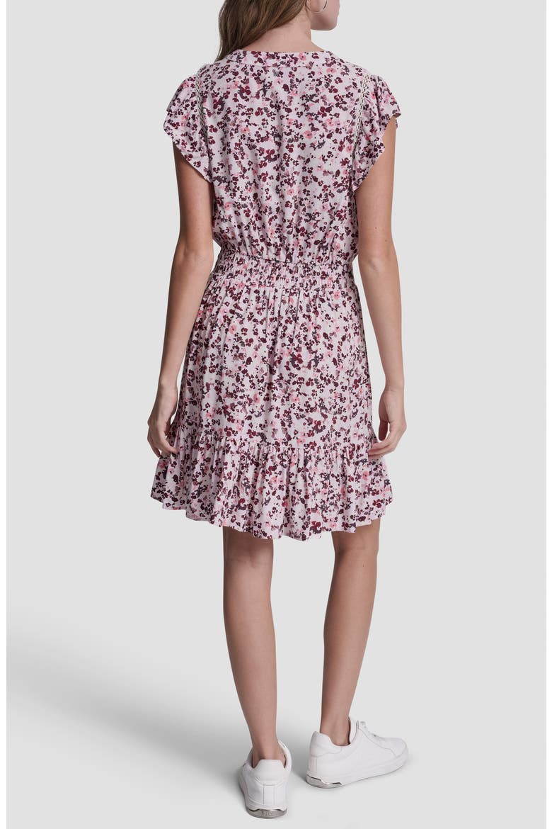 Floral Smocked Waist Minidress, Alternate, color, PINK