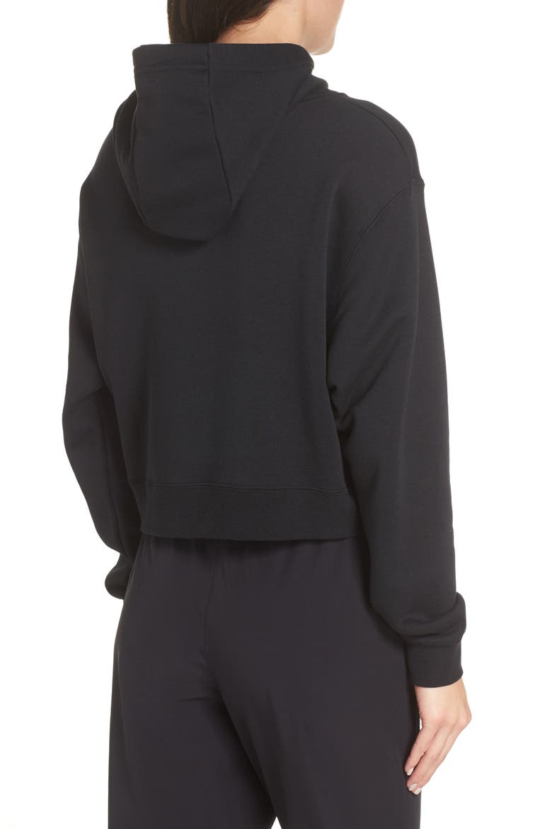 Sportswear Women's Half Zip Fleece Hoodie, Alternate, color, BLACK/ BLACK/ ROSE GOLD
