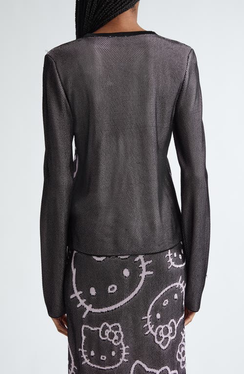 Chet Lo X Sanrio Hello Kitty® Vertigo Intarsia Sweater In Black/pink