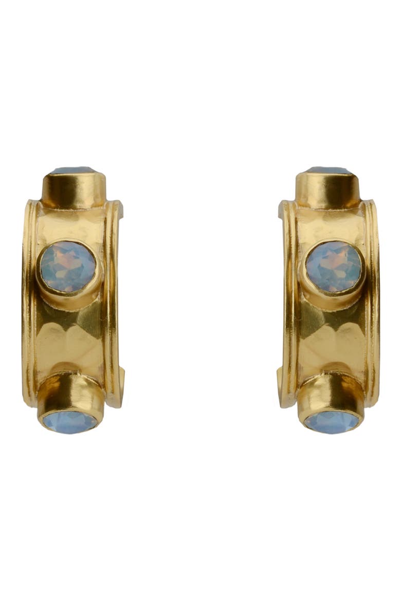 Roman Hoop Earrings, Main, color, OPALITE/ GOLD