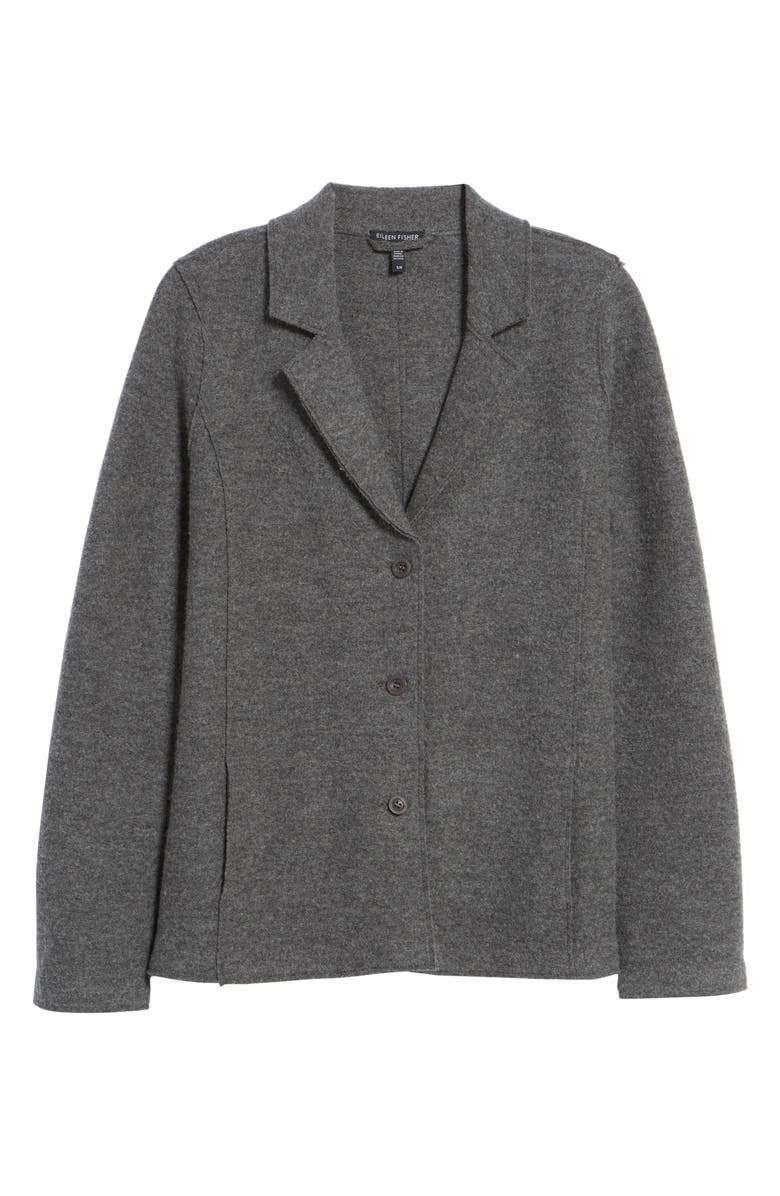 Eileen Fisher Notch Collar Merino Wool Jacket, Alternate, color,