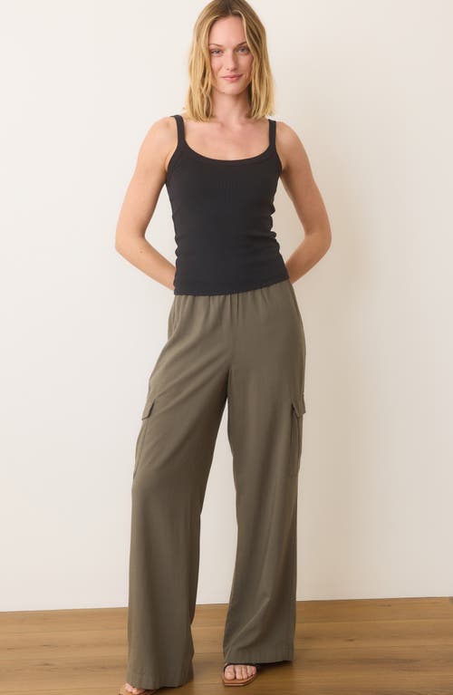 Marine Layer Lexi Sun-in Crop Rib Camisole In Black