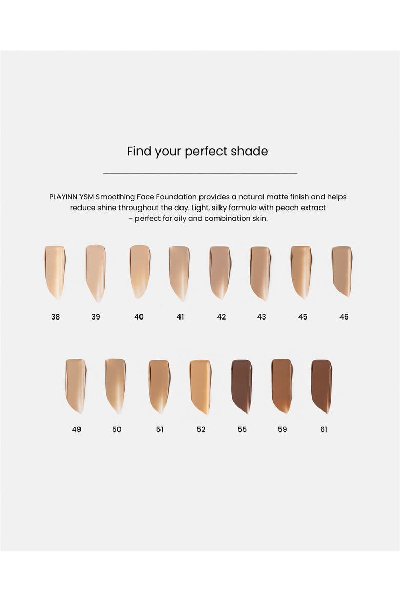 Playinn Ysm Smoothing Face Foundation, Alternate, color, beige, yellow, bronze, gold
