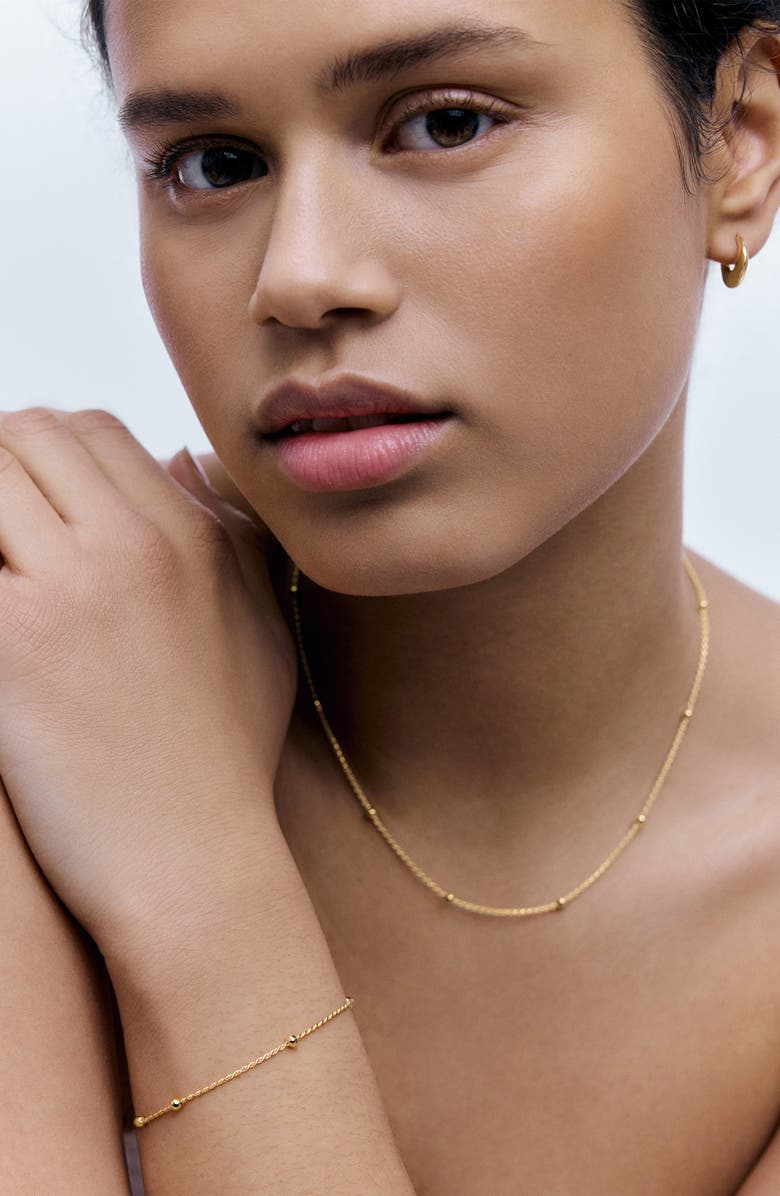 Monica Vinader Beaded Rope Chain Necklace, Alternate, color, 18Ct Gold Vermeil