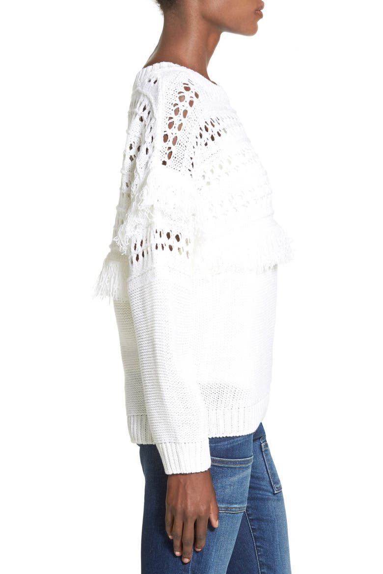 Openwork Pullover, Alternate, color, IVORY