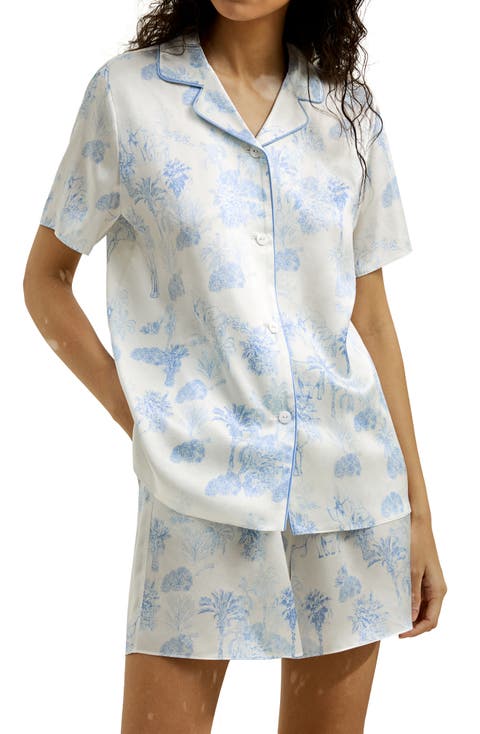 Women's La Terra Short Silk Pajama Set