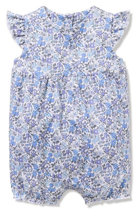 Floral Pima Cotton Ruffle Romper (Baby)