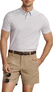 Rhone Commuter Stripe Slim Fit Performance Polo