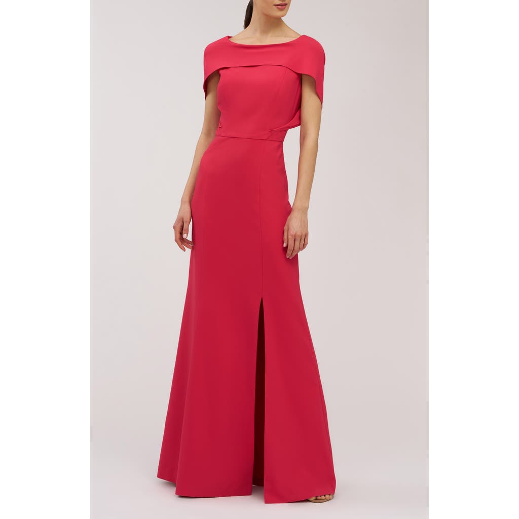 Kay Unger Tamara Capelet Mermaid Gown In Red