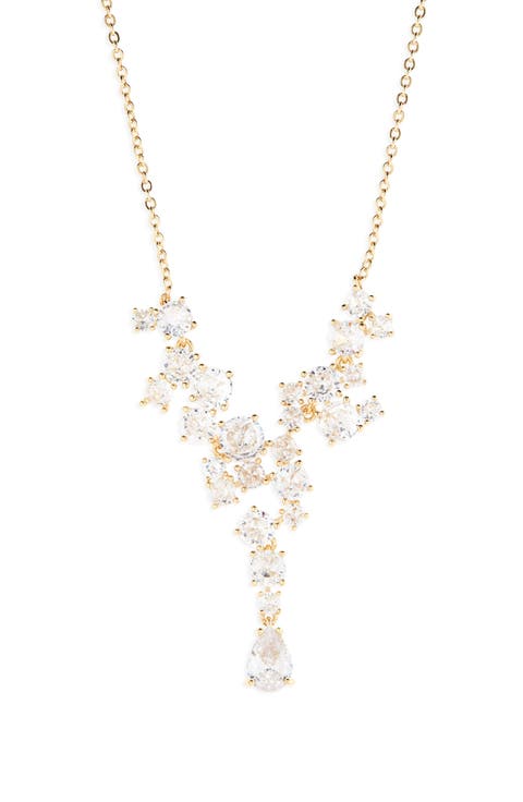 Cubic Zirconia Cascade Necklace