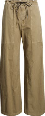 FRAME The Gallery Drawstring Waist Cotton Utility Pants