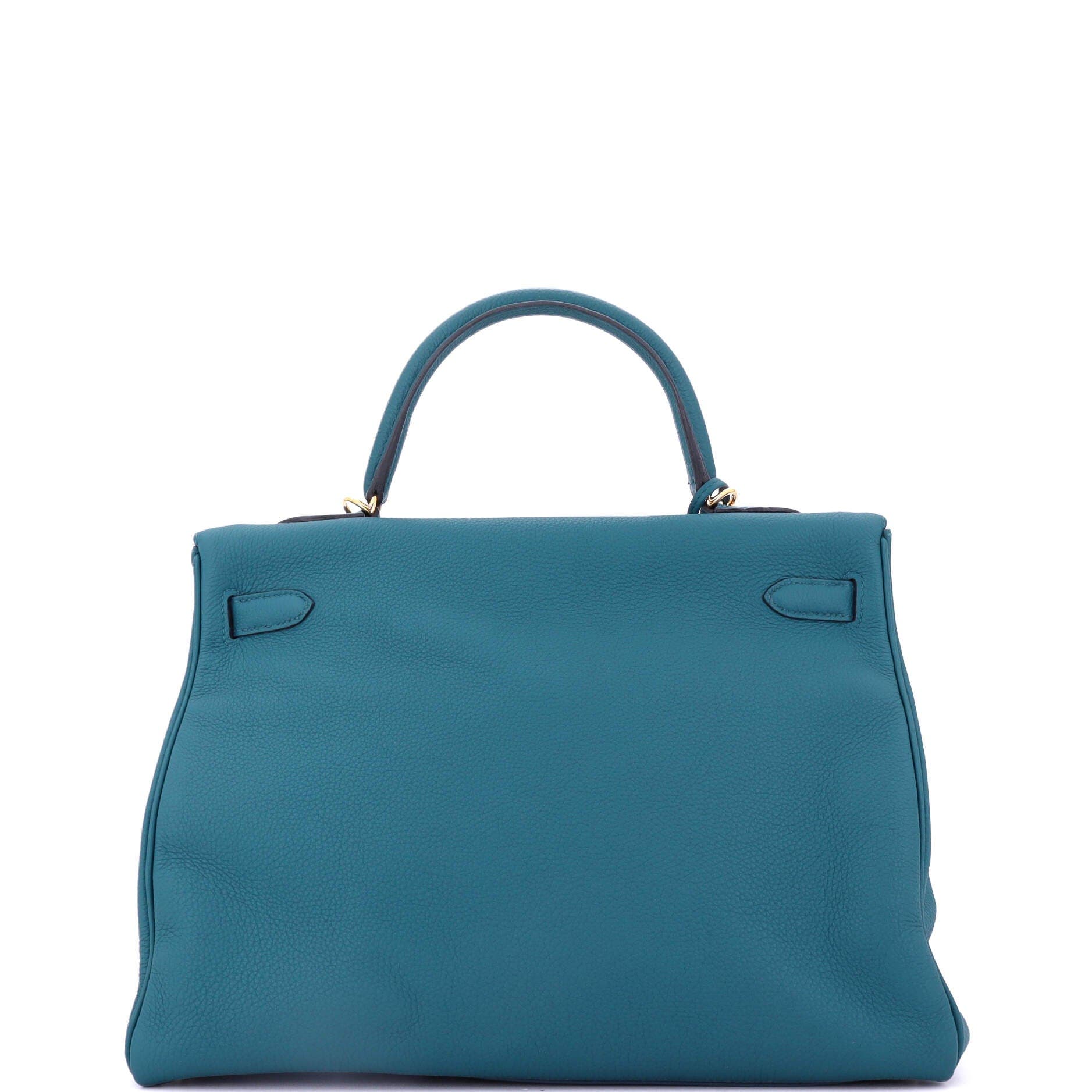 Pre-Owned Hermes Kelly Handbag Blue Togo with Gold Hardware 35, Alternate, color, Cobalt