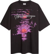 Balenciaga Dream Distressed Cotton Jersey Graphic T-Shirt