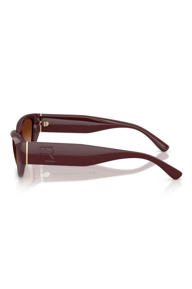 55mm Butterfly Sunglasses, Alternate, color, BORDEAUX / GRADIENT BROWN