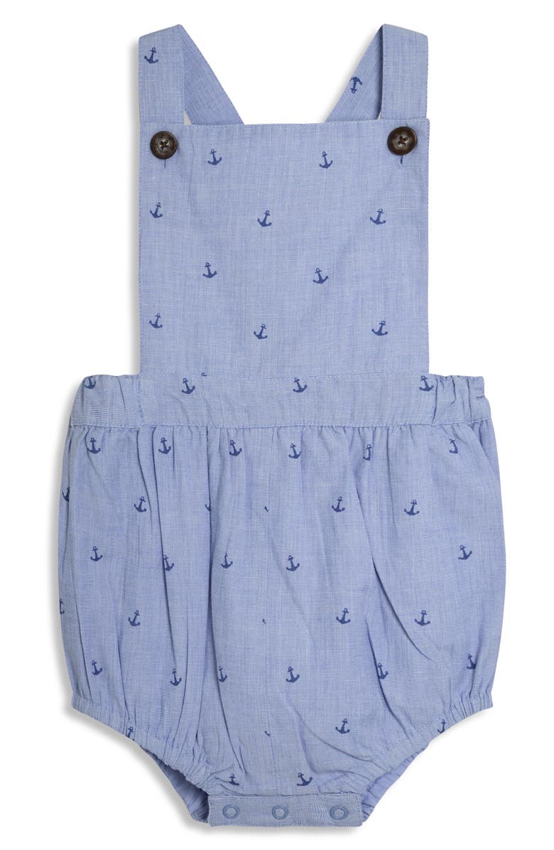 JOJO MAMAN BEBE Bodysuit & Anchor Print Overalls, Alternate, color, Navy