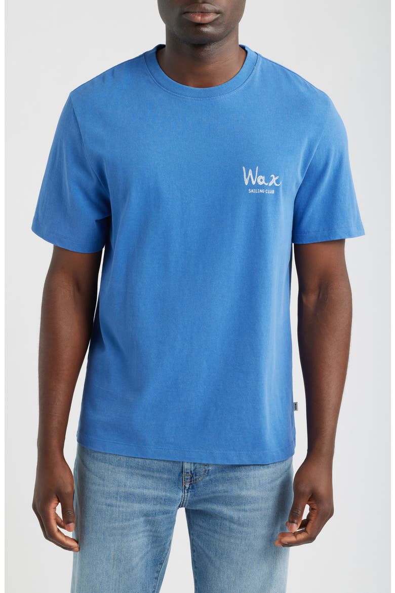 Dean Sailing Map Graphic Cotton T-Shirt, Main, color, BLUE / ECRU