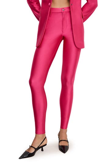 Shop Good American Good Waist High Shine Compression Leggings In Ballerina Pink004