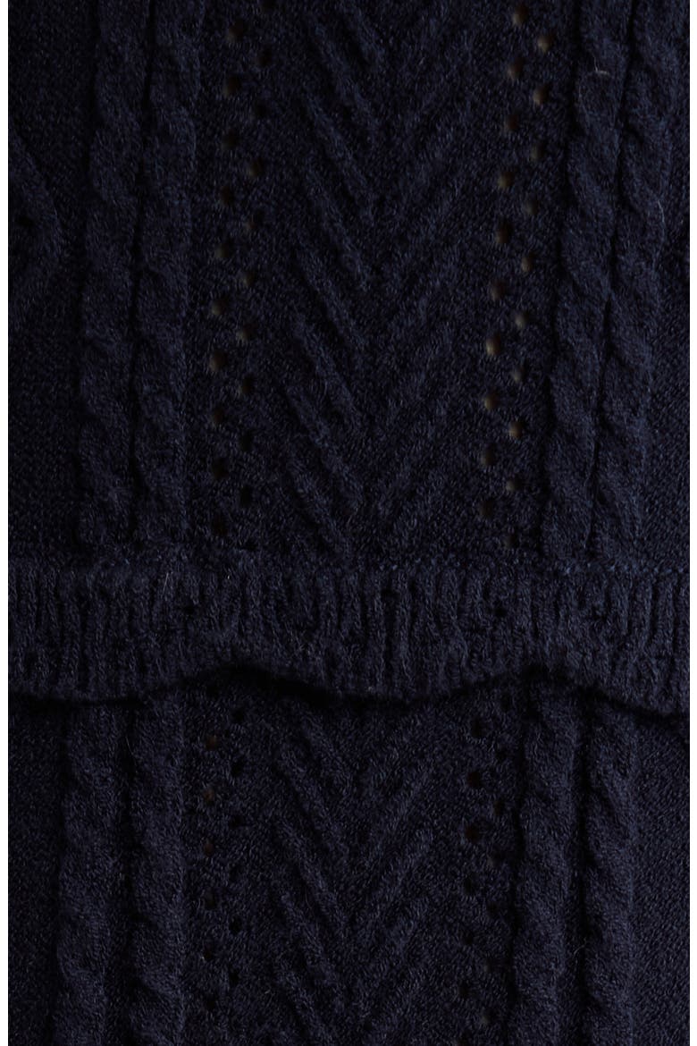 Taegan Mixed Stitch Fit & Flare Minidress, Alternate, color, MIDNIGHT KISS