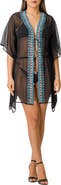 RANEES Turquoise Stone Beaded Cover-Up