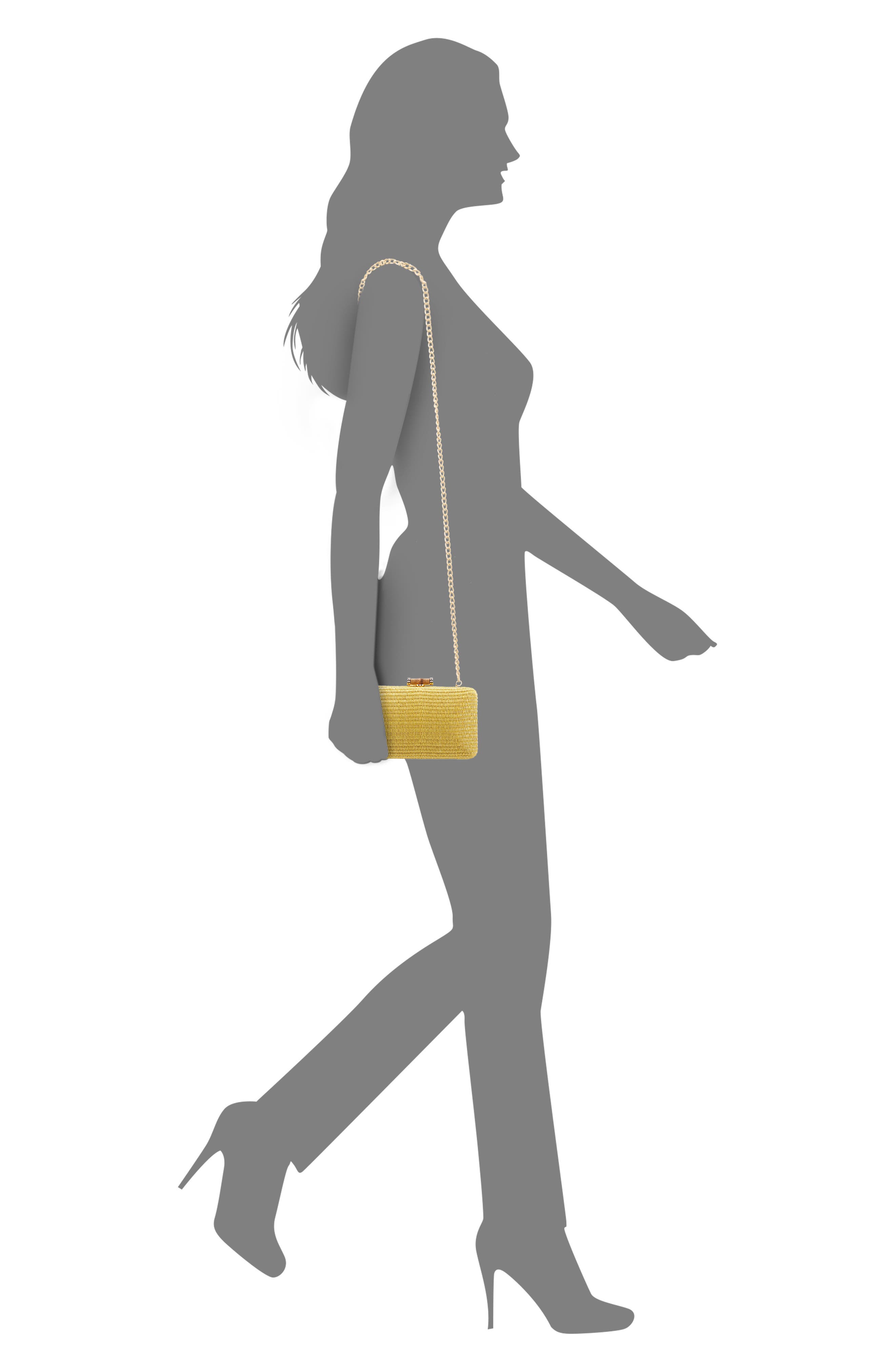 Malia Frame Clutch, Alternate, color, MAIZE