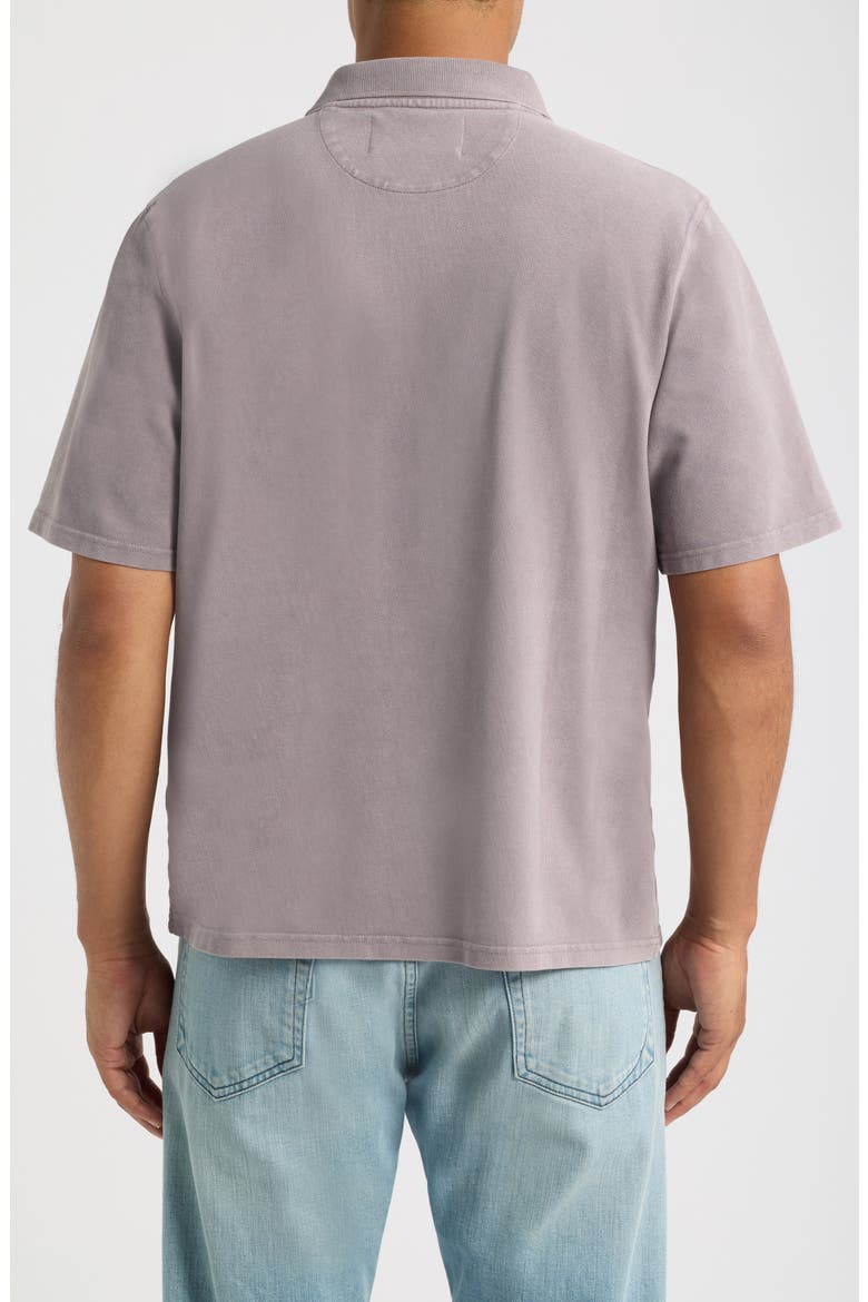 Brushed Cotton Piqué Polo, Alternate, color, DUSK