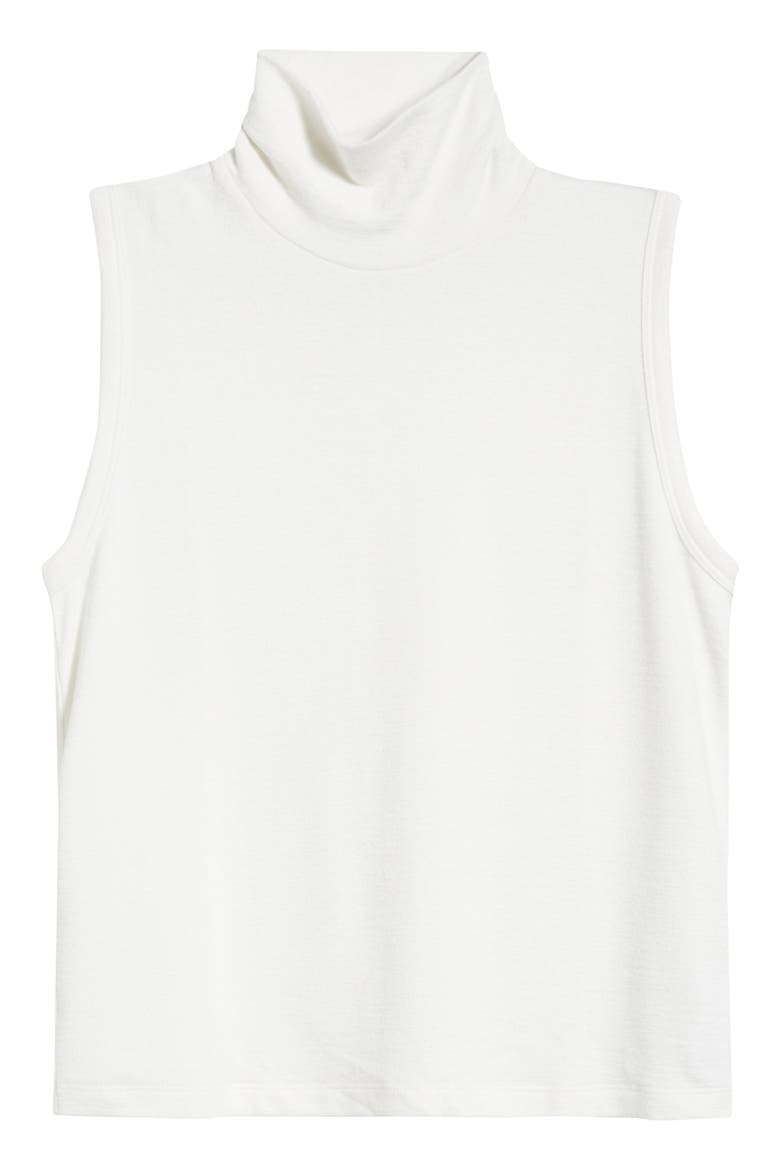 Sleeveless Turtleneck Knit Top, Alternate, color, WHITE