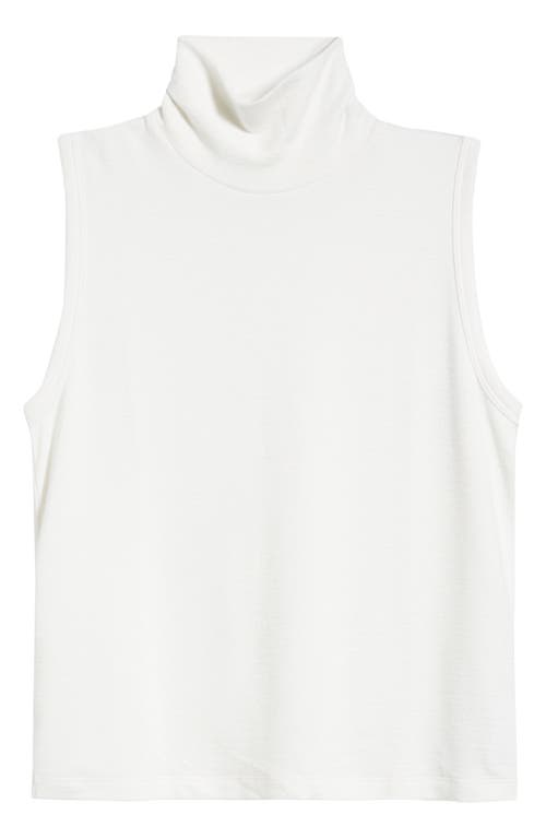 Rag & Bone Sleeveless Turtleneck Knit Top In White