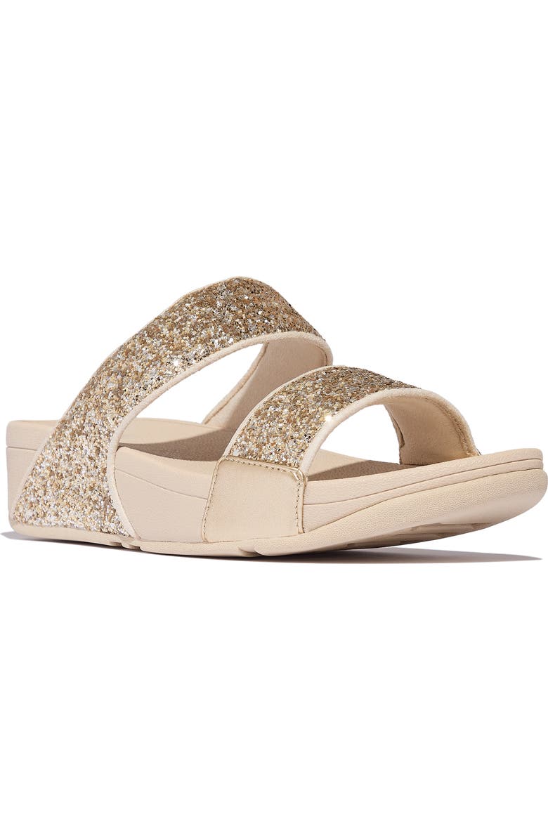 FitFlop Lulu Multi Glitter SL Sandal, Main, color, Platino/Silver