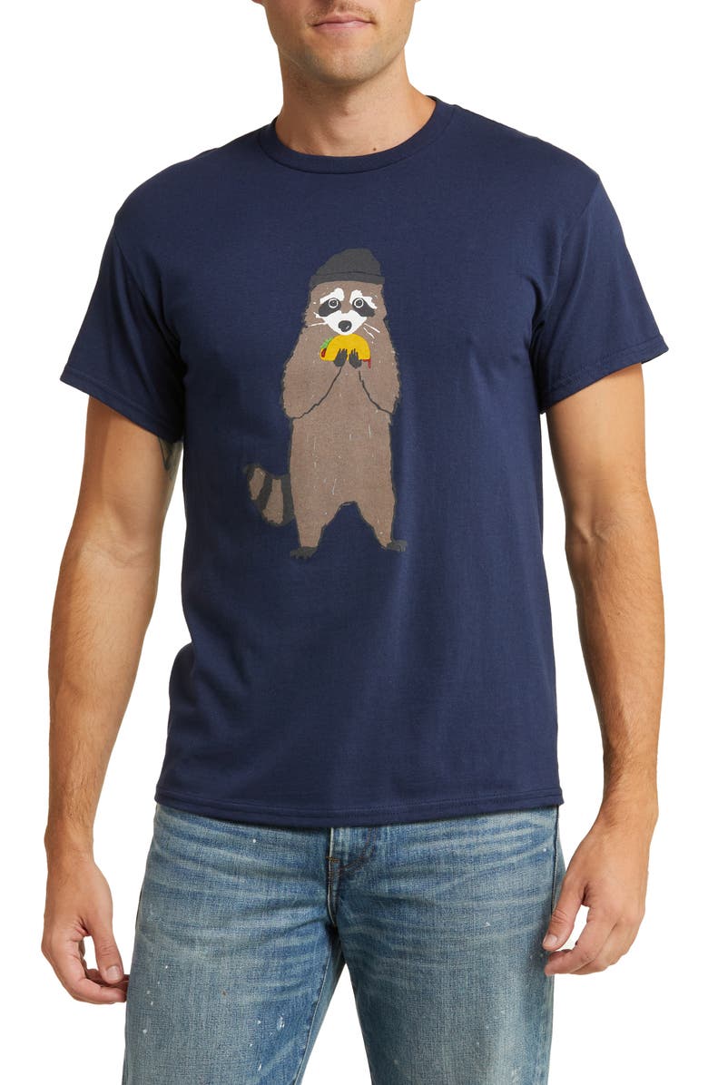 Altru Taco Raccoon Cotton Graphic T-Shirt, Main, color,